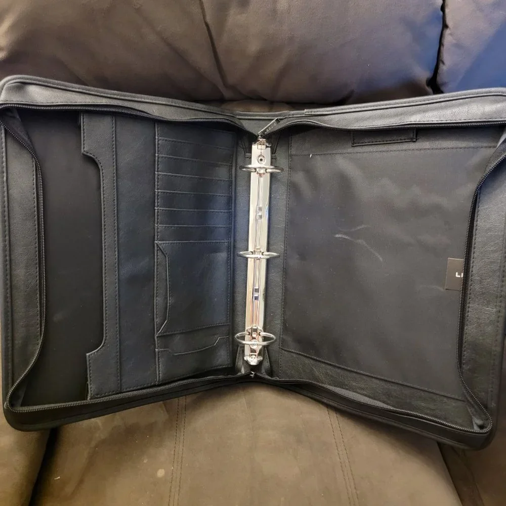 Leeds Mickey Mouse Black Carry Binder Briefcase School Work Retractable Handle